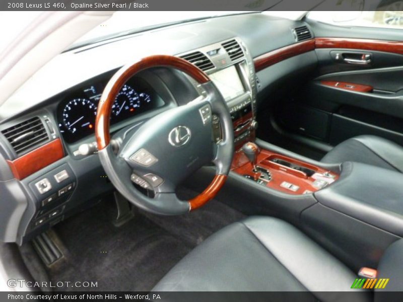 Opaline Silver Pearl / Black 2008 Lexus LS 460