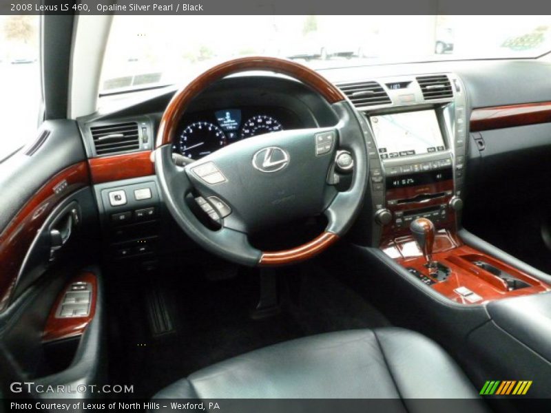 Opaline Silver Pearl / Black 2008 Lexus LS 460