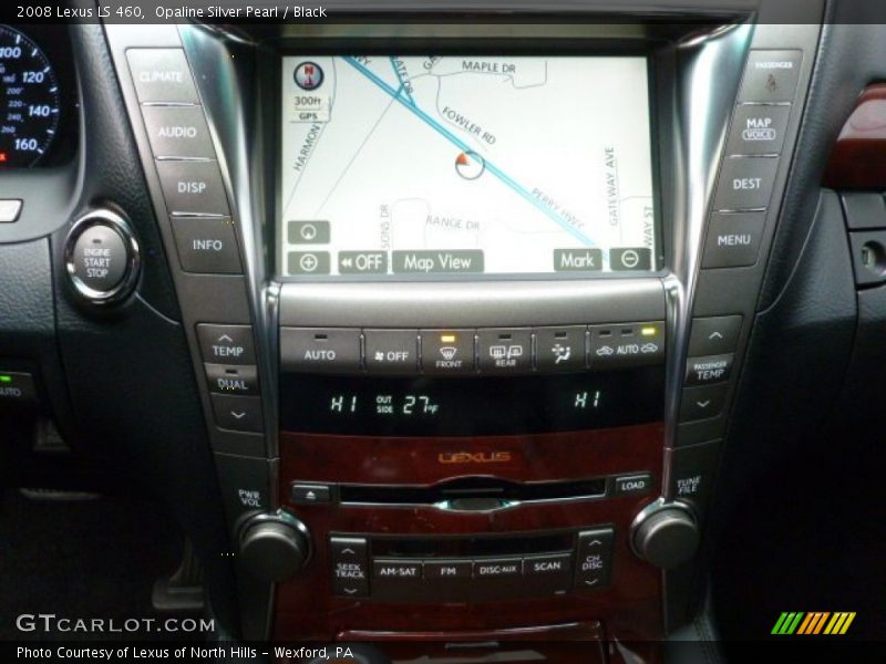 Opaline Silver Pearl / Black 2008 Lexus LS 460