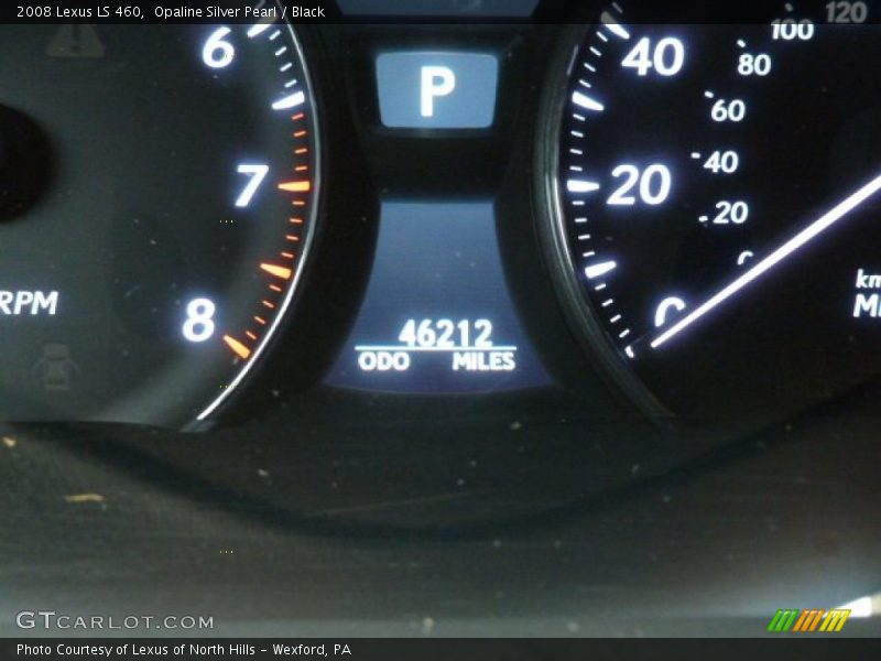 Opaline Silver Pearl / Black 2008 Lexus LS 460