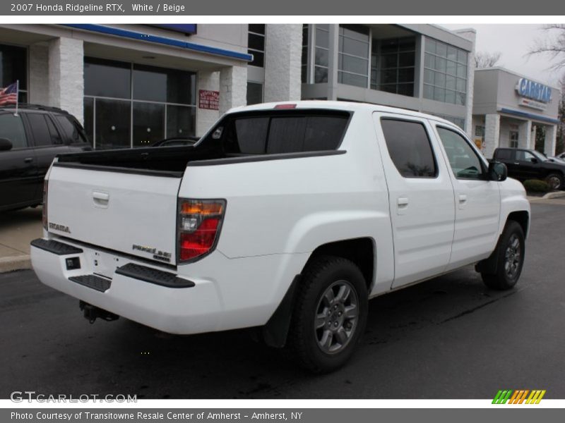White / Beige 2007 Honda Ridgeline RTX