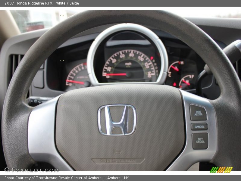 White / Beige 2007 Honda Ridgeline RTX