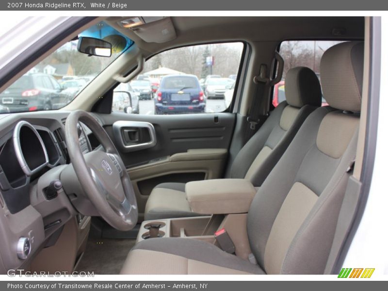 White / Beige 2007 Honda Ridgeline RTX