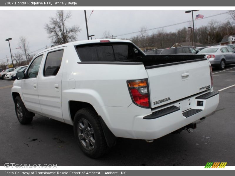 White / Beige 2007 Honda Ridgeline RTX