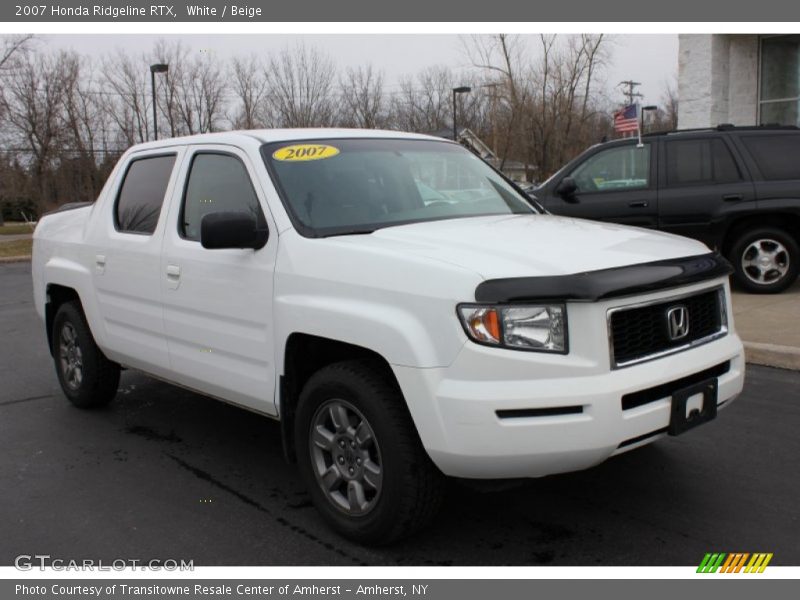 White / Beige 2007 Honda Ridgeline RTX