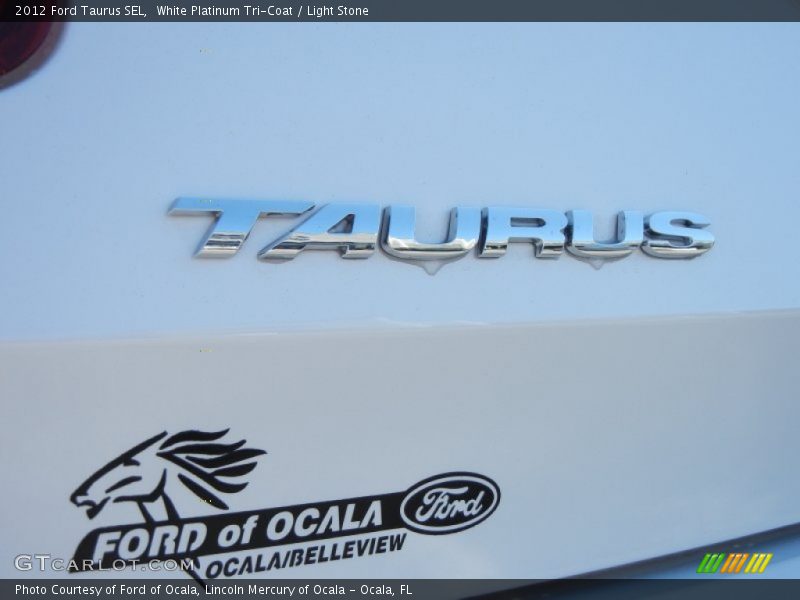 White Platinum Tri-Coat / Light Stone 2012 Ford Taurus SEL