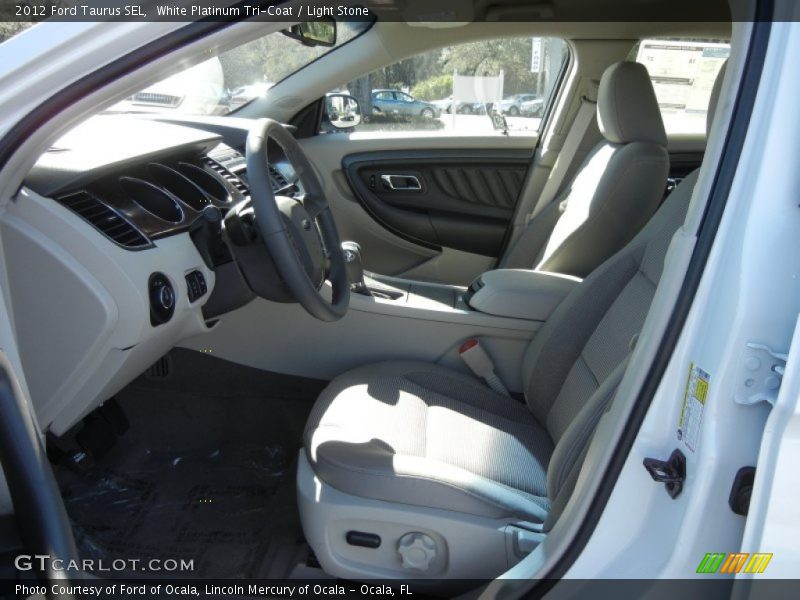 White Platinum Tri-Coat / Light Stone 2012 Ford Taurus SEL