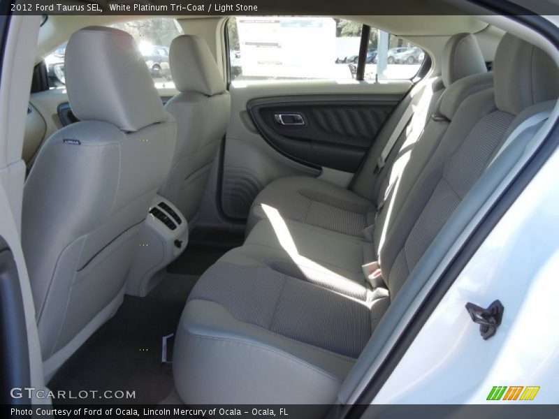 White Platinum Tri-Coat / Light Stone 2012 Ford Taurus SEL