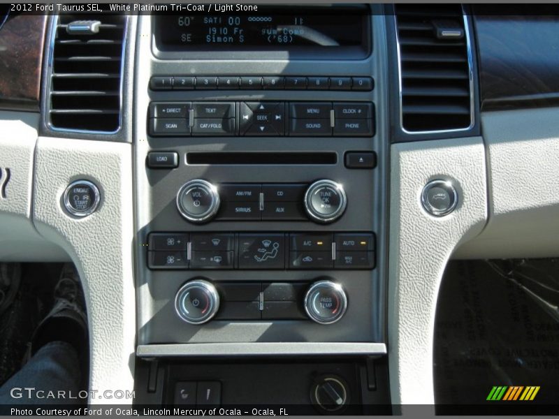 White Platinum Tri-Coat / Light Stone 2012 Ford Taurus SEL