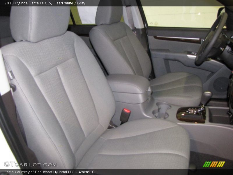 Pearl White / Gray 2010 Hyundai Santa Fe GLS