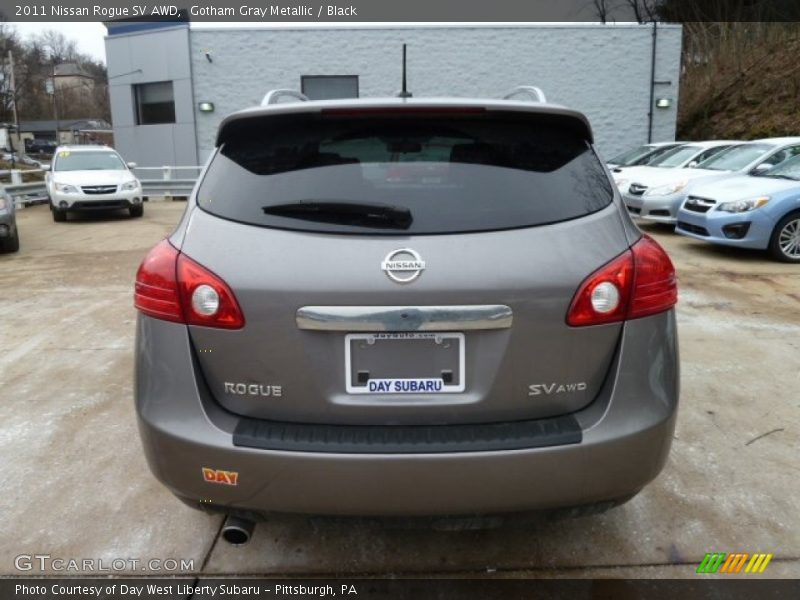 Gotham Gray Metallic / Black 2011 Nissan Rogue SV AWD