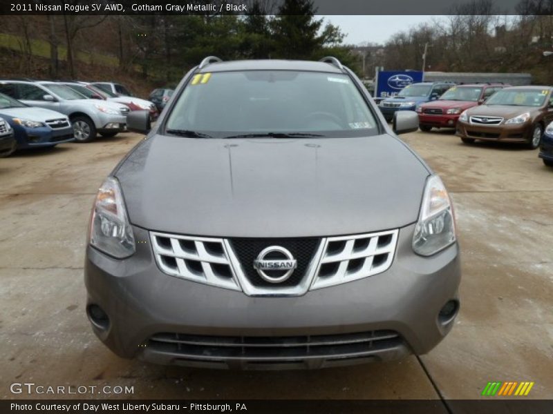 Gotham Gray Metallic / Black 2011 Nissan Rogue SV AWD