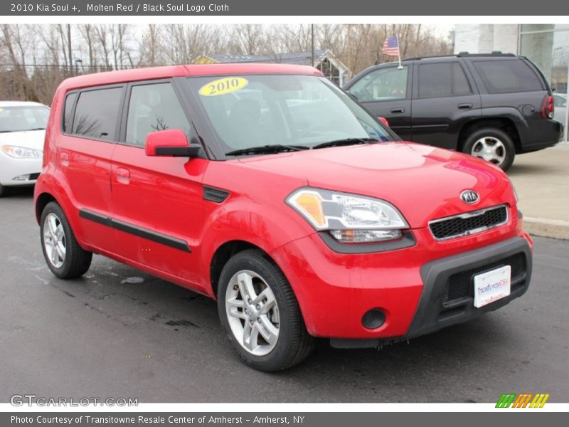 Molten Red / Black Soul Logo Cloth 2010 Kia Soul +
