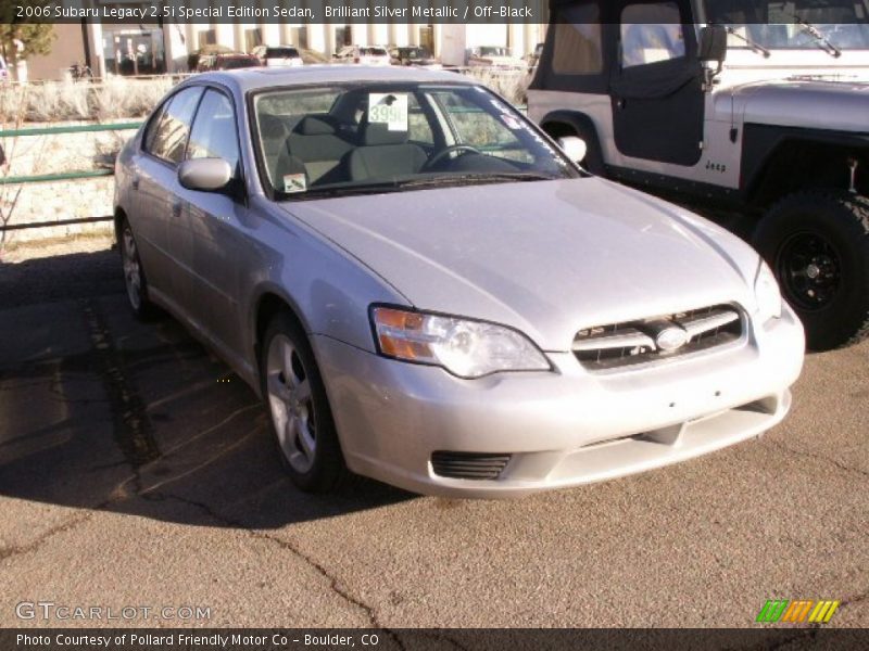 Brilliant Silver Metallic / Off-Black 2006 Subaru Legacy 2.5i Special Edition Sedan