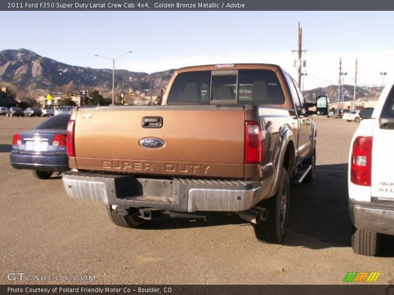 Golden Bronze Metallic / Adobe 2011 Ford F350 Super Duty Lariat Crew Cab 4x4