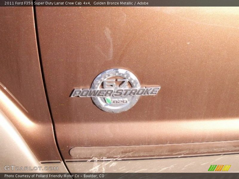 Golden Bronze Metallic / Adobe 2011 Ford F350 Super Duty Lariat Crew Cab 4x4