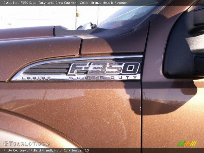 Golden Bronze Metallic / Adobe 2011 Ford F350 Super Duty Lariat Crew Cab 4x4