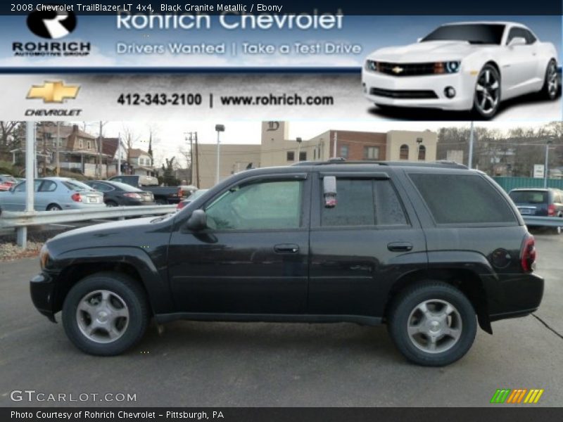 Black Granite Metallic / Ebony 2008 Chevrolet TrailBlazer LT 4x4