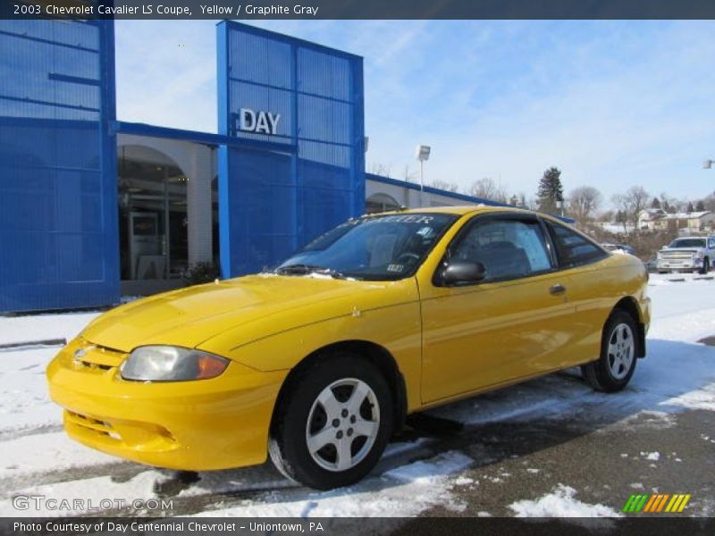 Yellow / Graphite Gray 2003 Chevrolet Cavalier LS Coupe