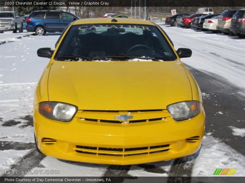 Yellow / Graphite Gray 2003 Chevrolet Cavalier LS Coupe