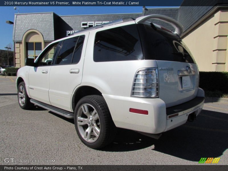 White Platinum Tri-Coat Metallic / Camel 2010 Mercury Mountaineer V6 Premier