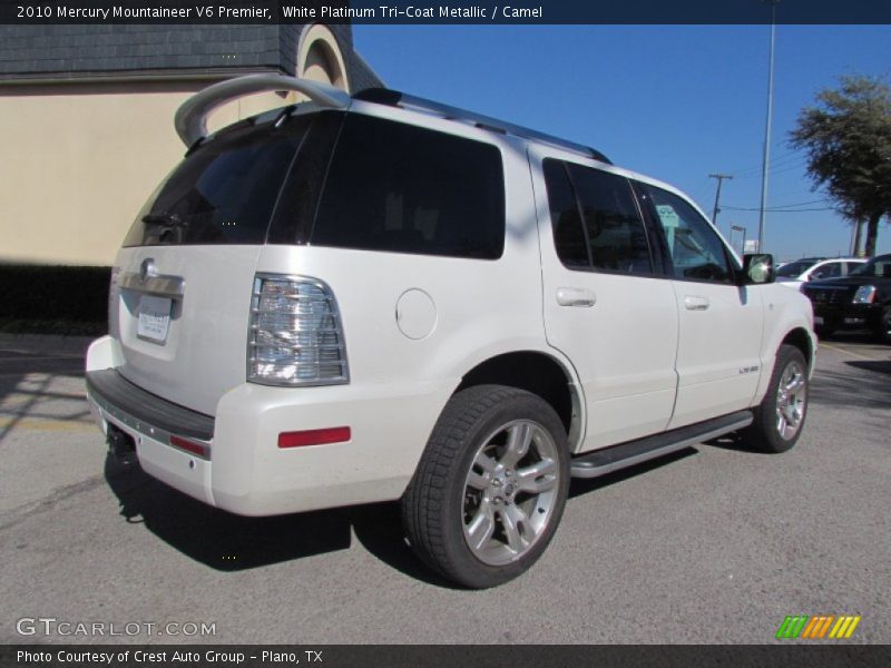 White Platinum Tri-Coat Metallic / Camel 2010 Mercury Mountaineer V6 Premier