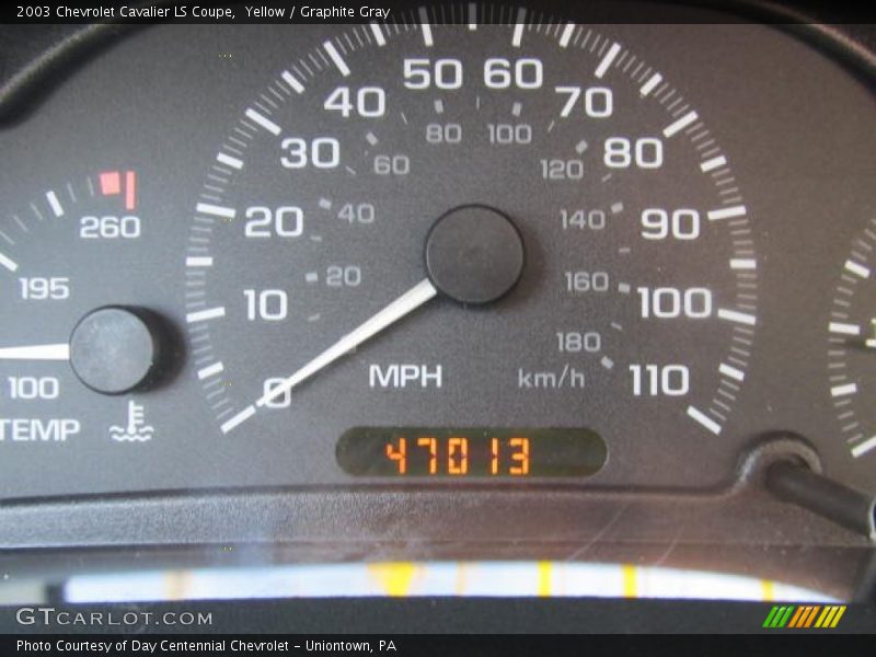 Yellow / Graphite Gray 2003 Chevrolet Cavalier LS Coupe