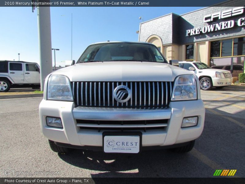White Platinum Tri-Coat Metallic / Camel 2010 Mercury Mountaineer V6 Premier