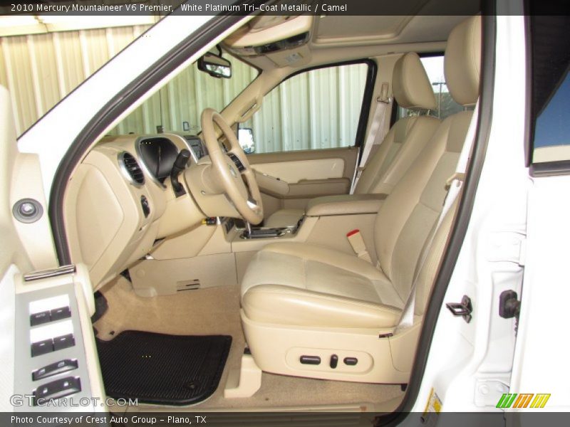 White Platinum Tri-Coat Metallic / Camel 2010 Mercury Mountaineer V6 Premier
