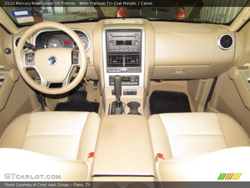 White Platinum Tri-Coat Metallic / Camel 2010 Mercury Mountaineer V6 Premier