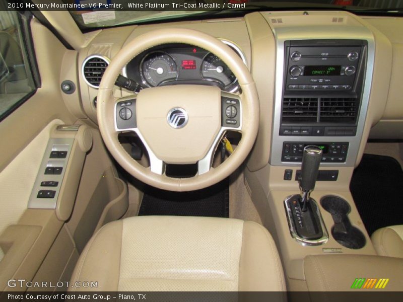 White Platinum Tri-Coat Metallic / Camel 2010 Mercury Mountaineer V6 Premier
