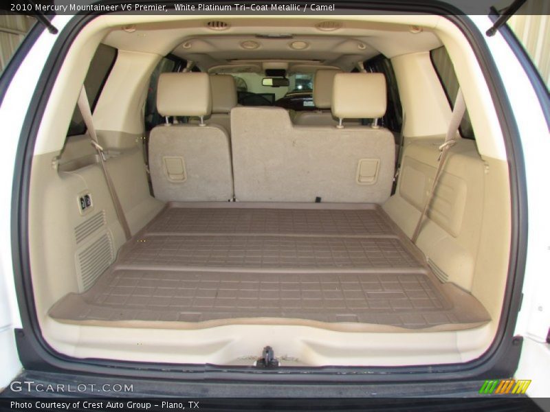 White Platinum Tri-Coat Metallic / Camel 2010 Mercury Mountaineer V6 Premier