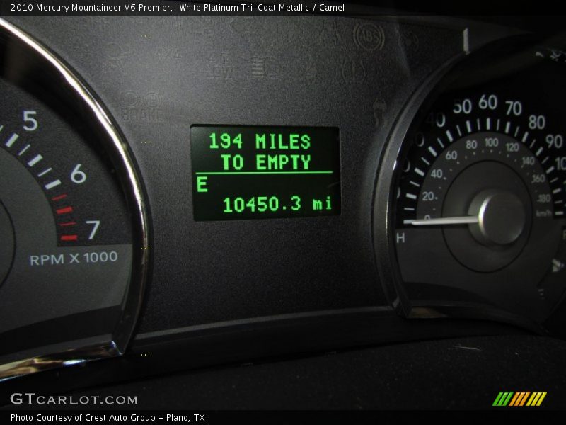 White Platinum Tri-Coat Metallic / Camel 2010 Mercury Mountaineer V6 Premier
