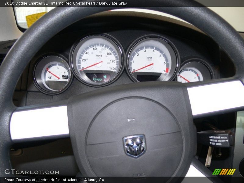 Inferno Red Crystal Pearl / Dark Slate Gray 2010 Dodge Charger SE