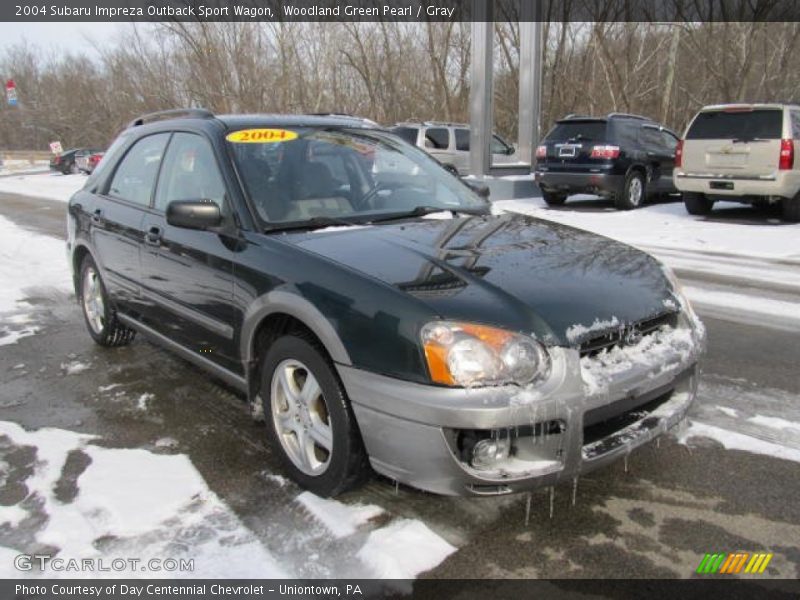 Woodland Green Pearl / Gray 2004 Subaru Impreza Outback Sport Wagon