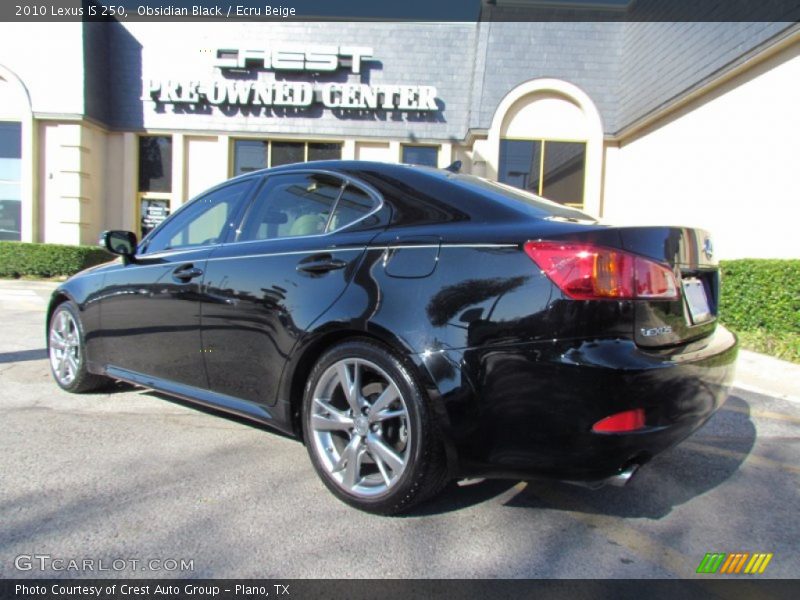 Obsidian Black / Ecru Beige 2010 Lexus IS 250
