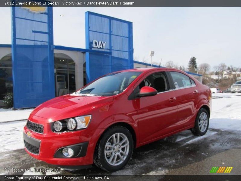 Victory Red / Dark Pewter/Dark Titanium 2012 Chevrolet Sonic LT Sedan