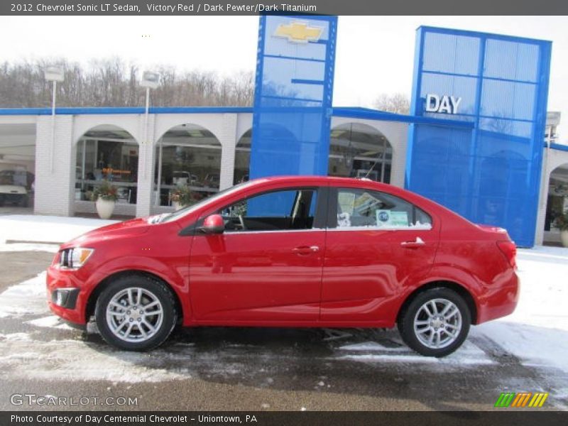 Victory Red / Dark Pewter/Dark Titanium 2012 Chevrolet Sonic LT Sedan