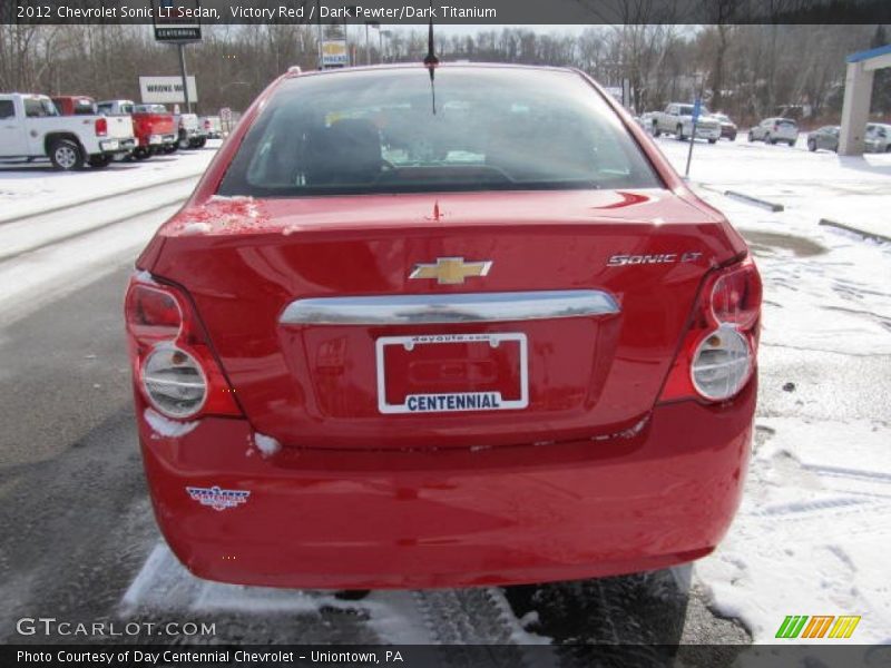 Victory Red / Dark Pewter/Dark Titanium 2012 Chevrolet Sonic LT Sedan