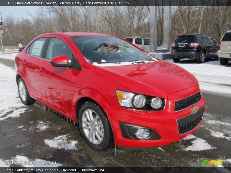 Victory Red / Dark Pewter/Dark Titanium 2012 Chevrolet Sonic LT Sedan