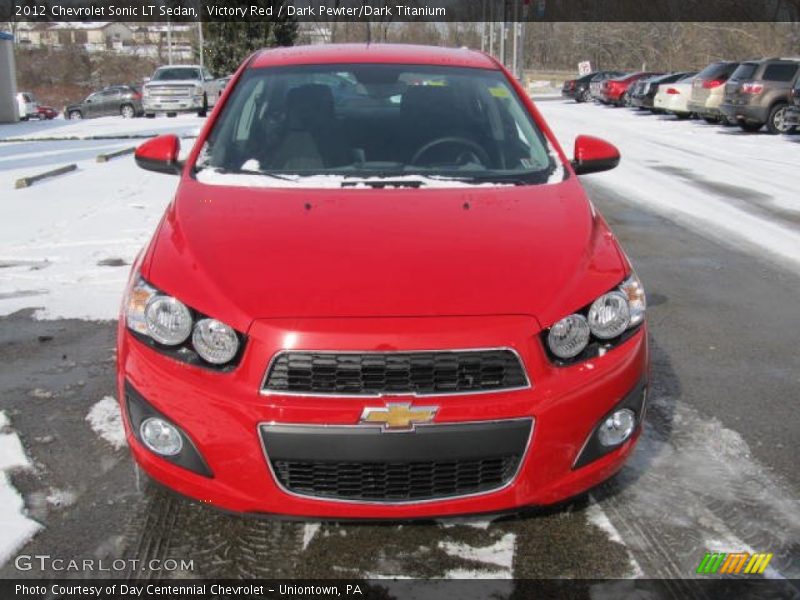Victory Red / Dark Pewter/Dark Titanium 2012 Chevrolet Sonic LT Sedan