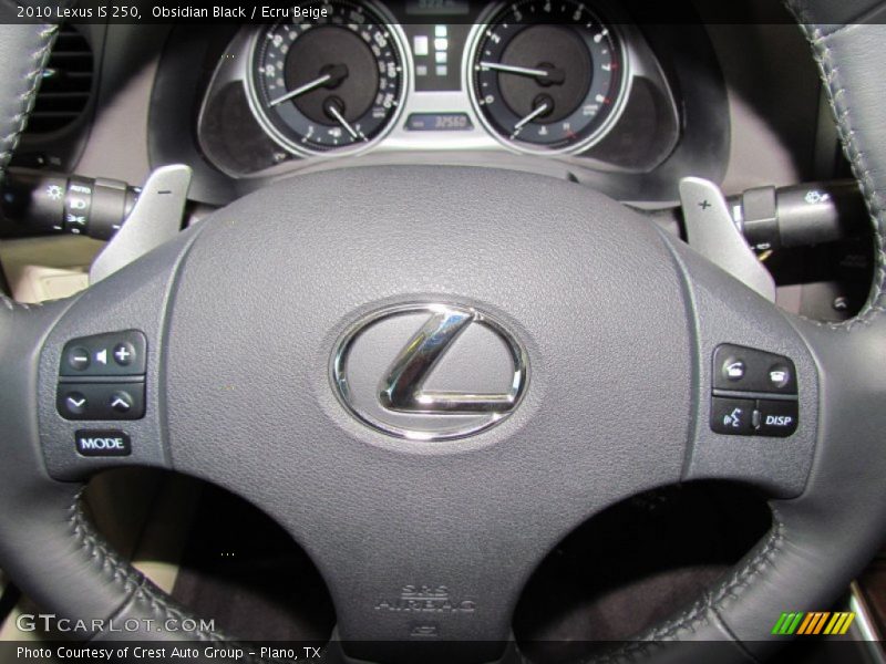 Obsidian Black / Ecru Beige 2010 Lexus IS 250