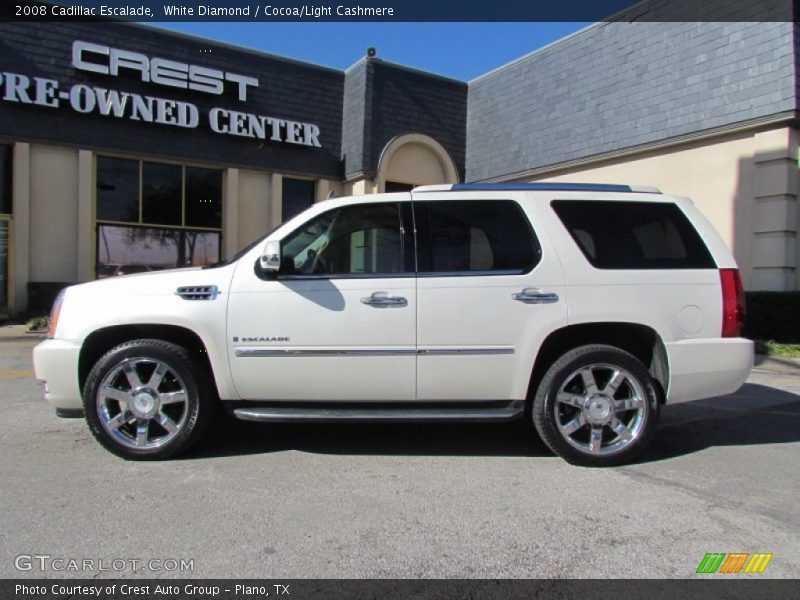 White Diamond / Cocoa/Light Cashmere 2008 Cadillac Escalade