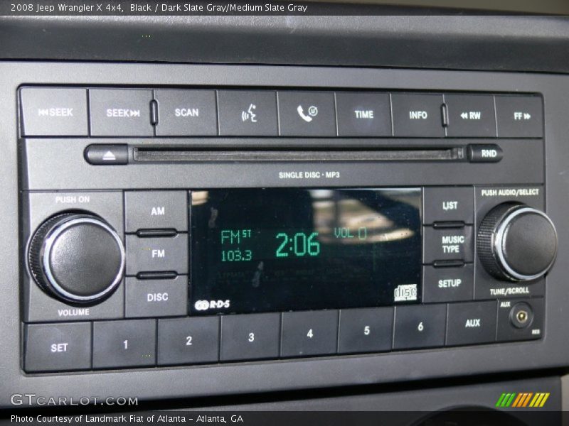 Black / Dark Slate Gray/Medium Slate Gray 2008 Jeep Wrangler X 4x4