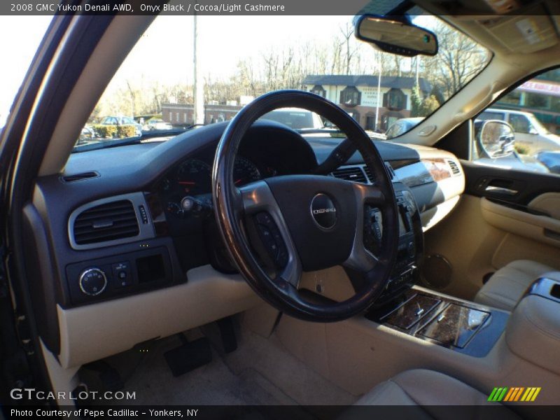 Onyx Black / Cocoa/Light Cashmere 2008 GMC Yukon Denali AWD