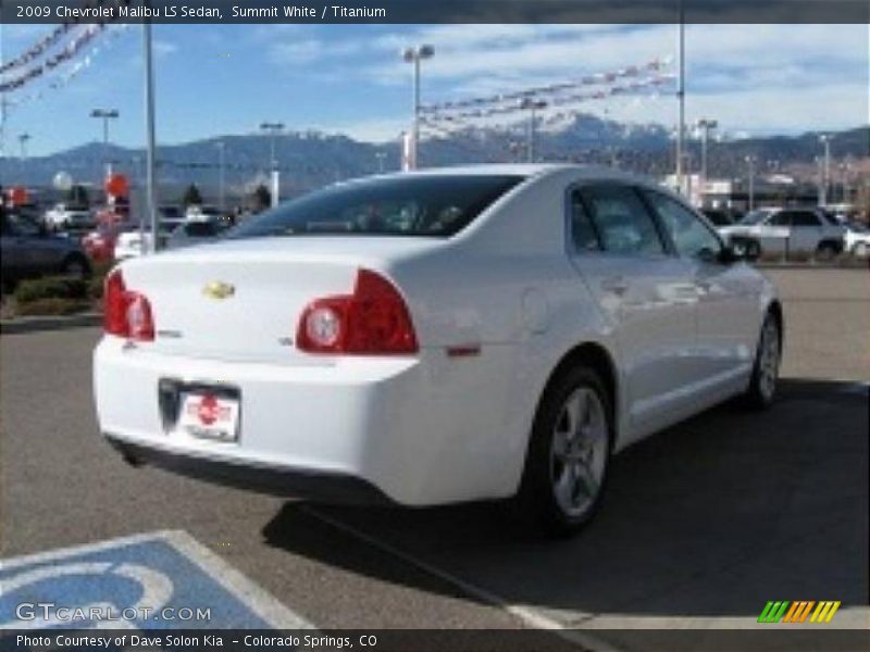 Summit White / Titanium 2009 Chevrolet Malibu LS Sedan
