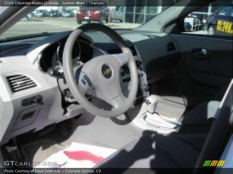 Summit White / Titanium 2009 Chevrolet Malibu LS Sedan