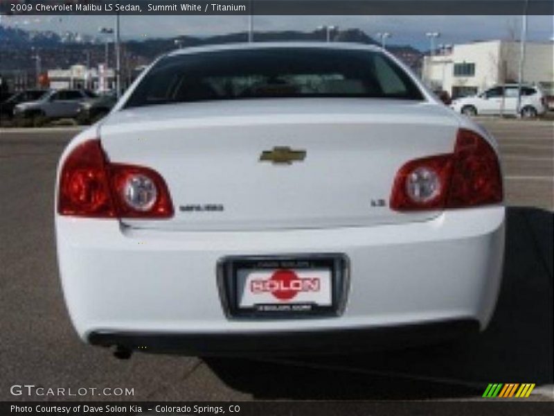 Summit White / Titanium 2009 Chevrolet Malibu LS Sedan