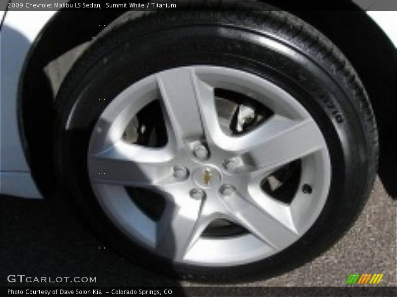 Summit White / Titanium 2009 Chevrolet Malibu LS Sedan