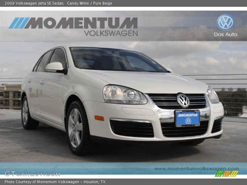 Candy White / Pure Beige 2009 Volkswagen Jetta SE Sedan